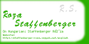 roza staffenberger business card